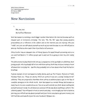 New narcissism