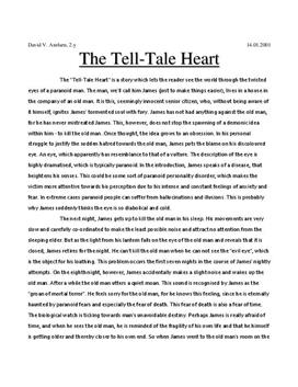 The Tell Tale Heart Analysis Essay • English Summary