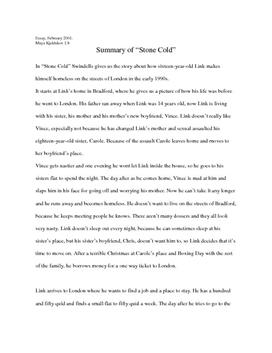Summary of “Stone Cold”