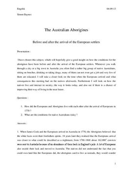 The Australian Aborigines