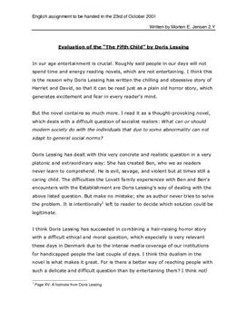 Evaluation of the “The Fifth Child” by Doris Lessing