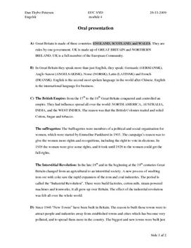 Oral presentation