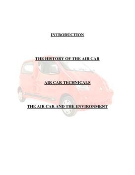 HISTORY OF THE AIR CAR
