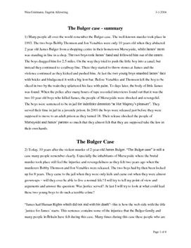 The Bulger case 