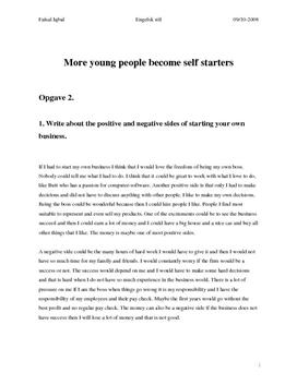 Rapport: More Young People Become Selfstarters