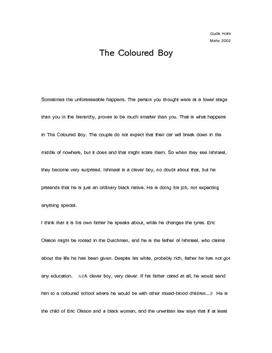 The Coloured Boy