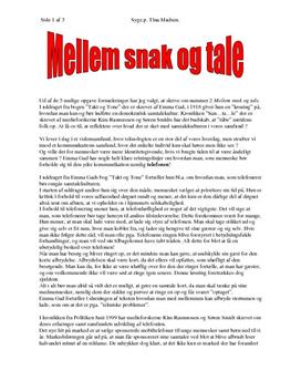 Mellan pratar och tal