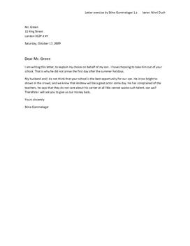 Dear. mr green