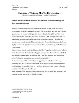 Between Men by Doris Lessing