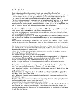 Fornnordisk mytologi - Hur Tor fick sin hammare