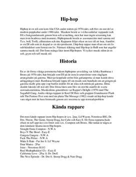 Info om hiphop