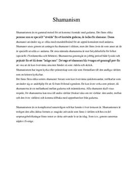 Fakta om shamanism