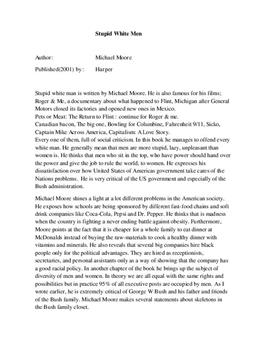 "Stupid white men" av Michael Moore