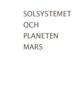 Solsystemet och planeten Mars