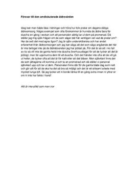 Insändare - Försvar till den omdiskuterade äldrevården