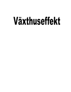 Växthuseffekten fördjupningsarbete