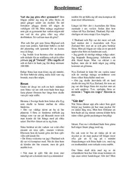 Reportage om att resa jorden runt