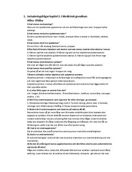 Frågor och svar Medicinsk grundkurs