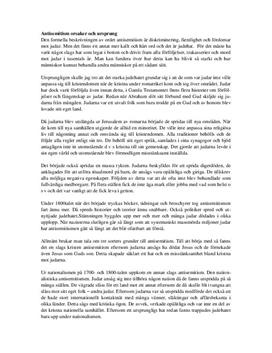 Antisemitism, orsaker och ursprung