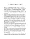 Are Religion and Science One?