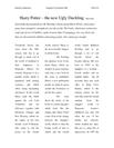 Harry Potter – the new Ugly Duckling. (Part one)