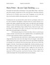 Harry Potter – the new Ugly Duckling. (Part one)