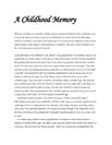 A Childhood Memory