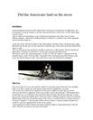       Did the Americans land on the moon