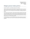 Religion poisons Indian politics