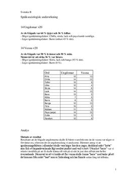 Slangord | Undersökning