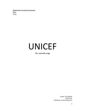 UNICEF - Syfte och historia