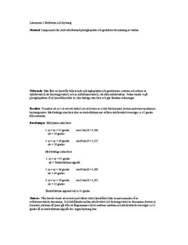 Infallsvinkel = brytningsvinkel