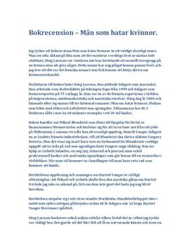 Stieg Larsson "Män som hatar kvinnor" | Bok