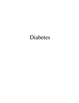 Diabetes - Uppsats i Biologi