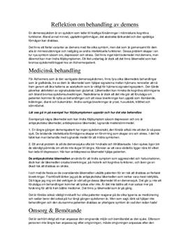 Demens - Behandling och omsorg | Utredande text
