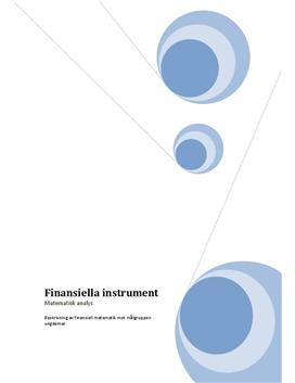 Projektarbete: Finansiella Instrument - Matematik