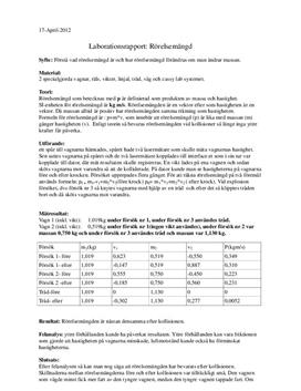 Labbrapport: Rörelsemängd - Fysik