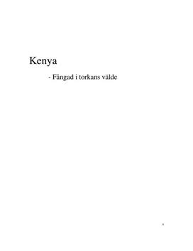 Kenya - Uppsats i Geografi