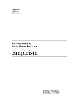 Fördjupningsarbete: David Hume och Empirism