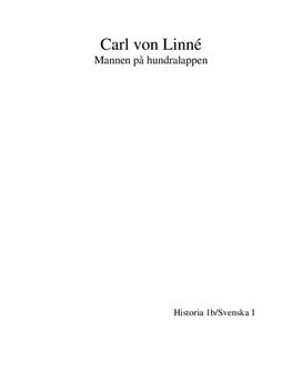 Carl von Linné | Botaniker | Historia 1b | Svenska 1