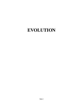 Fördjupningsarbete: Evolution