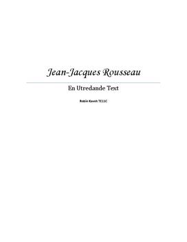Fördjupningsarbete: Jean-Jacques Rousseau - Svenska 1