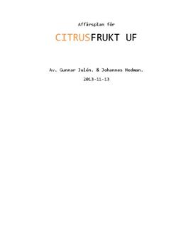Affärsplan | UF | Citrusskalning