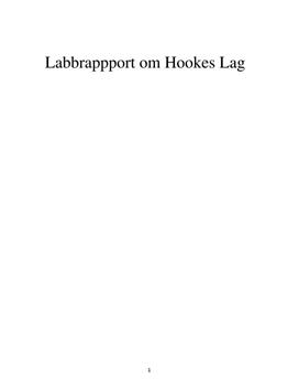 Spiralfjäder | Hookes lag | Seriekoppling | Parallellkoppling | Labbrapport