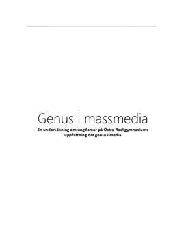 Genus och könsroller i massmedia | Enkätundersökning