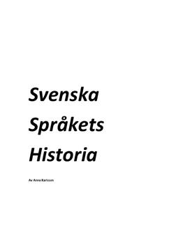 Svenska språkets historia | Fördjupningsarbete