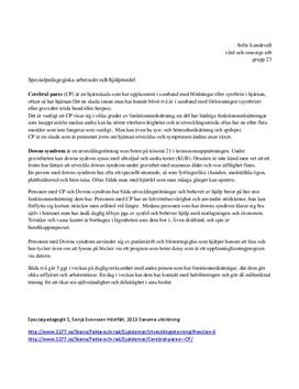Specialpedagogiska arbetssätt och hjälpmedel | Fördjupningsuppgift