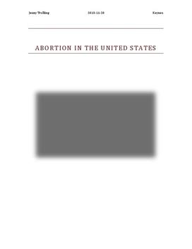 Abortion in the US | Essay
