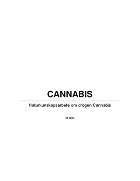 Cannabis | Fördjupningsarbete