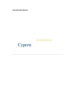 Cypernkonflikten | Fördjupningsarbete